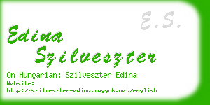 edina szilveszter business card